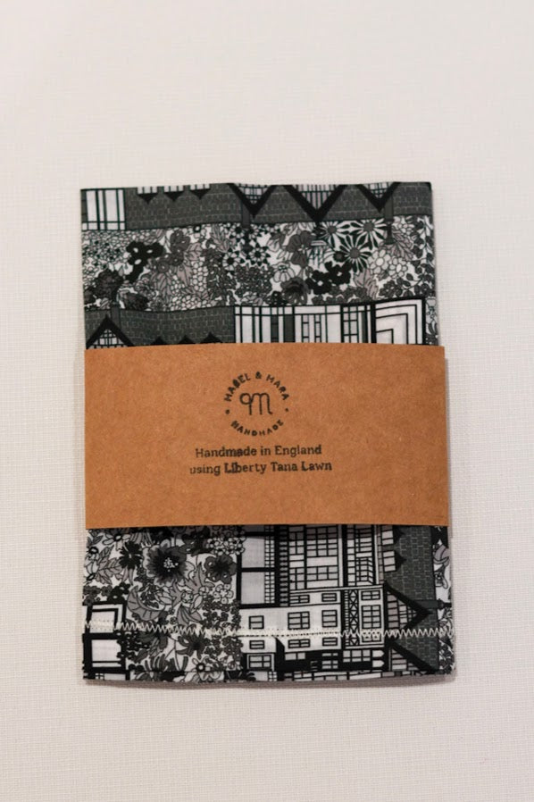 Handkerchief Liberty Tana Lawn -Tudor Belle Black