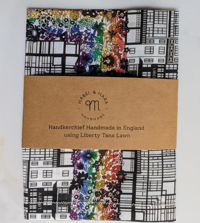 Handkerchief Liberty Tana Lawn -Tudor Belle Rainbow