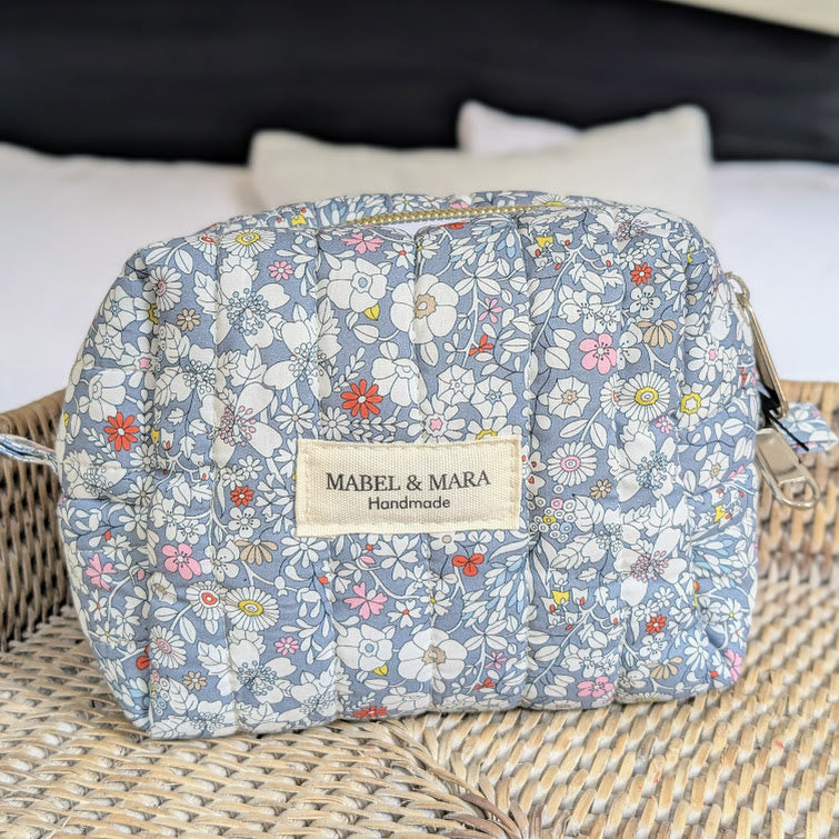 Boxy Quilted Zippered Pouch/Case Liberty Tana Lawn June's Meadow