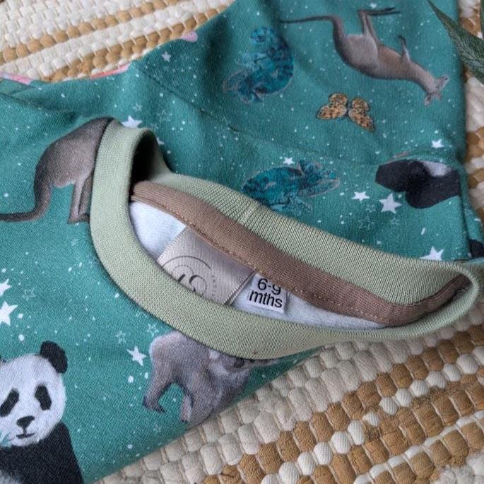 Children's Sweatshirt  soft cotton French Terry fabric Stars and animals, Koala, Flamingo, Panda, Chameleon -0-6 years-Kid's-Gift