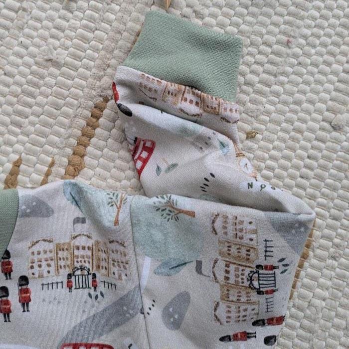 Children's Sweatshirt  soft cotton French Terry fabric In London Theme print -0-6 years-Kid's-Gift