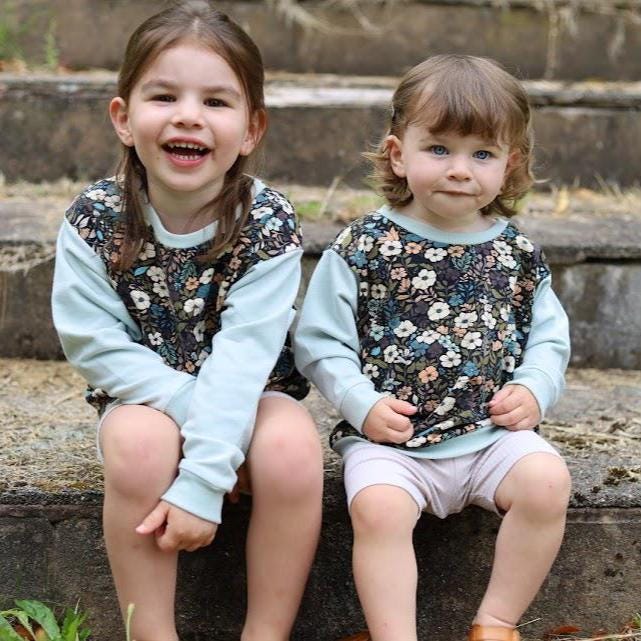 Harvest Flower Print-Baby & Children's Sweatshirt-Soft Cotton Stretchy Fabric-Sizes 0-6yrs Girl's Sweatshirt-Cute Gift-Matching Siblings