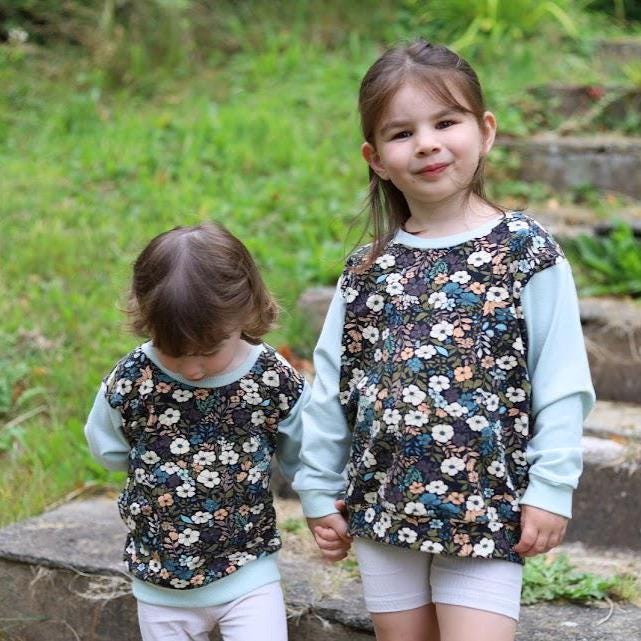 Harvest Flower Print-Baby & Children's Sweatshirt-Soft Cotton Stretchy Fabric-Sizes 0-6yrs Girl's Sweatshirt-Cute Gift-Matching Siblings