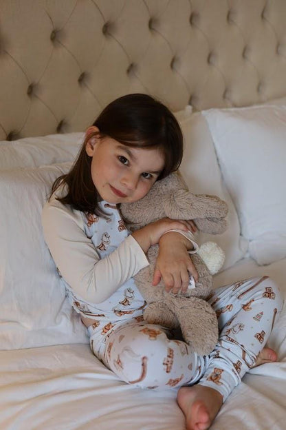 Children's Pyjamas Vintage Toys theme-top and leggings set-0-6yr