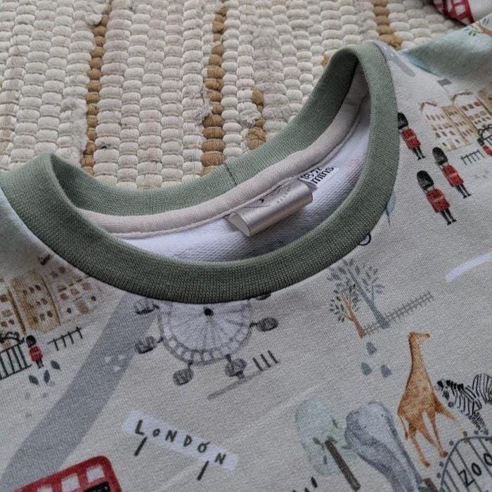 Children's Sweatshirt  soft cotton French Terry fabric In London Theme print -0-6 years-Kid's-Gift