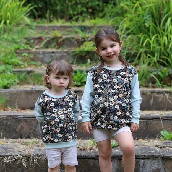 Harvest Flower Print-Baby & Children's Sweatshirt-Soft Cotton Stretchy Fabric-Sizes 0-6yrs Girl's Sweatshirt-Cute Gift-Matching Siblings