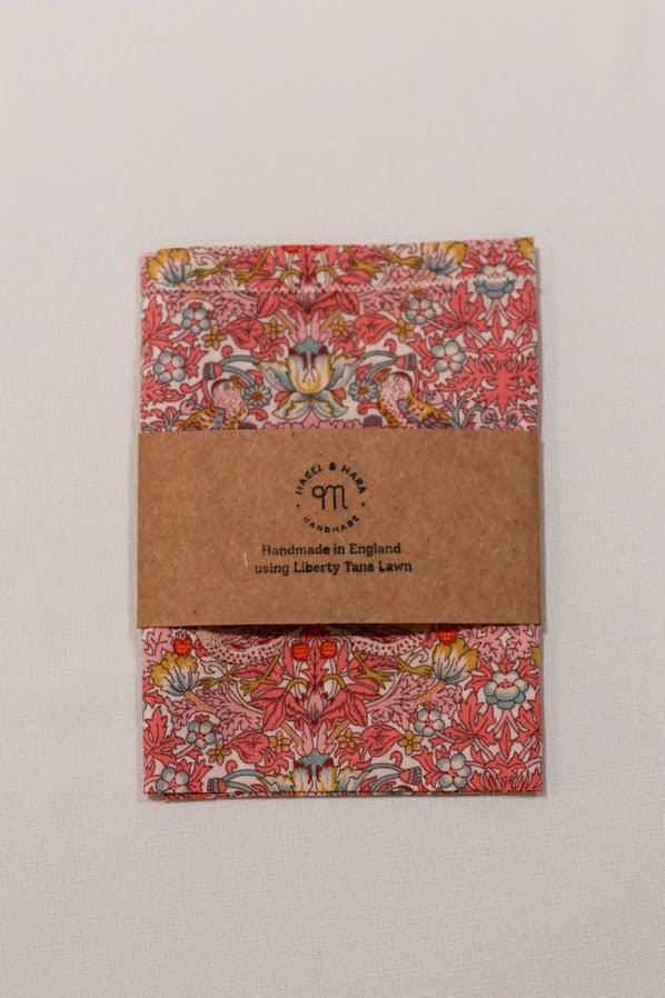 Handkerchief Liberty Tana Lawn - Strawberry Thief Pink