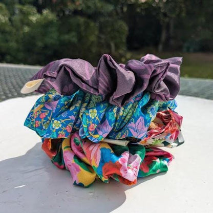 Hair Scrunchies Liberty Silk in variety of fabric choices