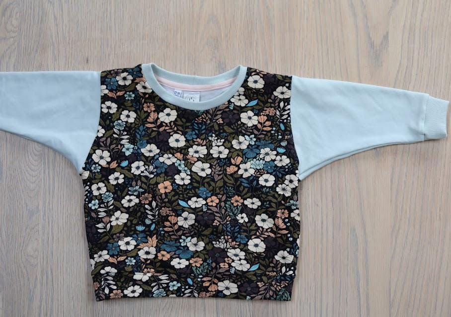 Harvest Flower Print-Baby & Children's Sweatshirt-Soft Cotton Stretchy Fabric-Sizes 0-6yrs Girl's Sweatshirt-Cute Gift-Matching Siblings