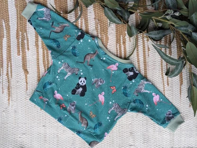 Children's Sweatshirt  soft cotton French Terry fabric Stars and animals, Koala, Flamingo, Panda, Chameleon -0-6 years-Kid's-Gift