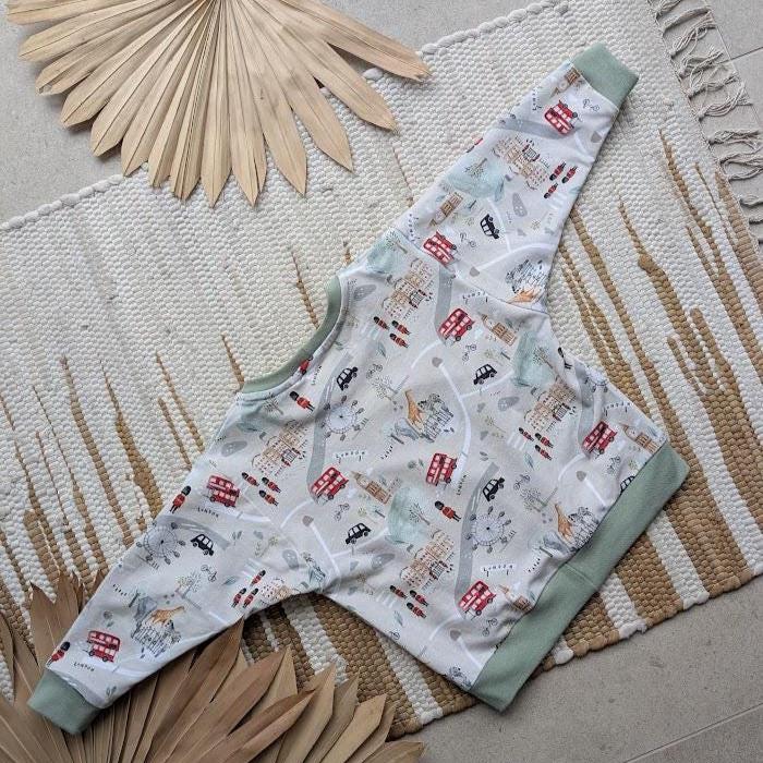 Children's Sweatshirt  soft cotton French Terry fabric In London Theme print -0-6 years-Kid's-Gift