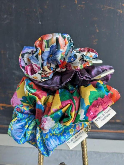 Hair Scrunchies Liberty Silk in variety of fabric choices