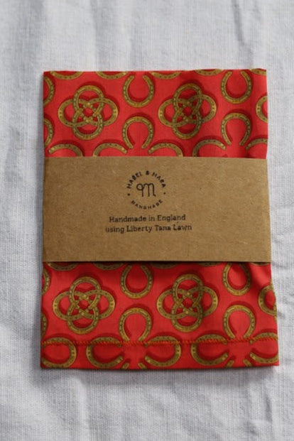 Handkerchief Liberty Tana Lawn - Lucky Horseshoe Red