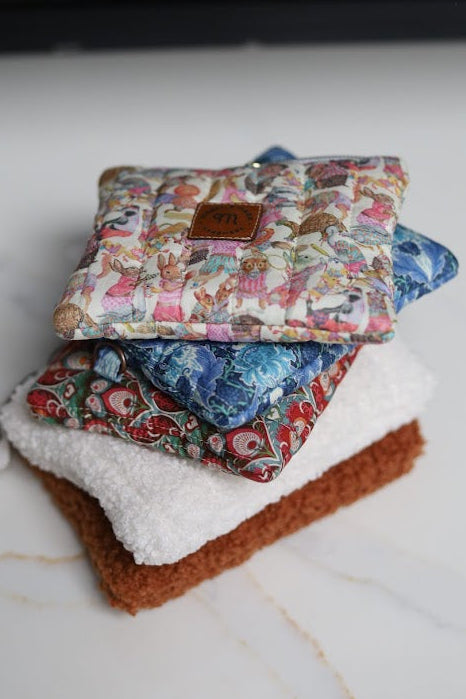 Quilted Zipper Purse/Case in a choice of fabric designs