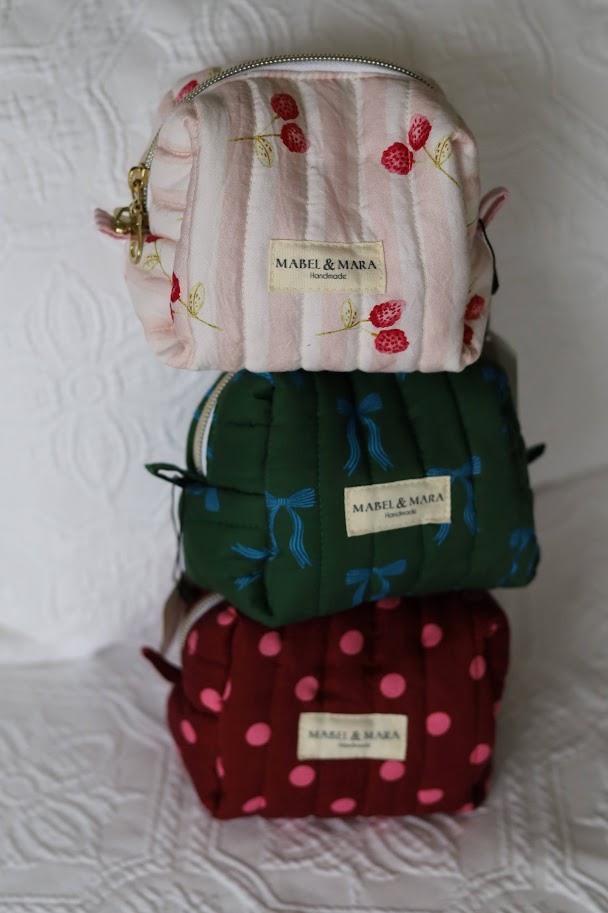 Boxy Quilted Zippered Pouch/Case Modern