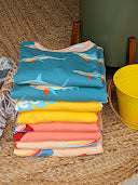 Children's Sweatshirt  soft cotton French Terry fabric fun Shark print in bright  cheerful colour 0-6yr Kid's-Gift-matching sibling