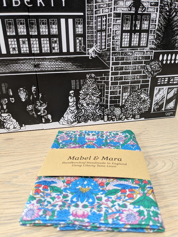 Liberty Tana Lawn Handkerchief Strawberry Thief Spring F