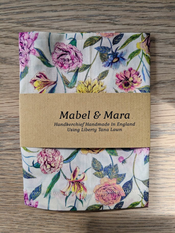 Liberty Tana Lawn Handkerchief Standard Size Gouage Gardens