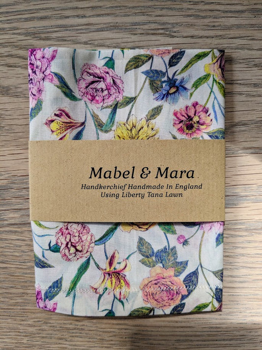 Liberty Tana Lawn Handkerchief Standard Size Gouage Gardens