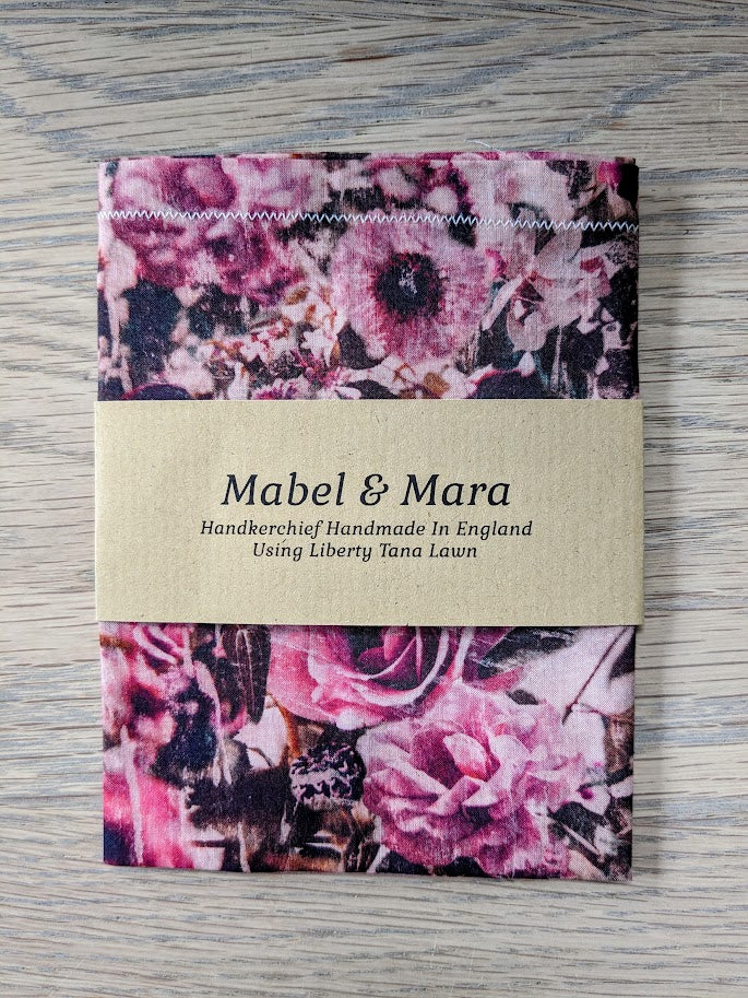 Liberty Tana Lawn Handkerchief Florists Lens Pink