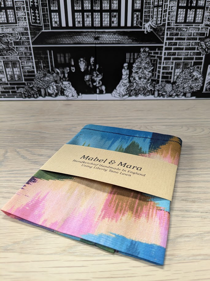 Liberty Tana Lawn Handkerchief  Ikat Tulip A