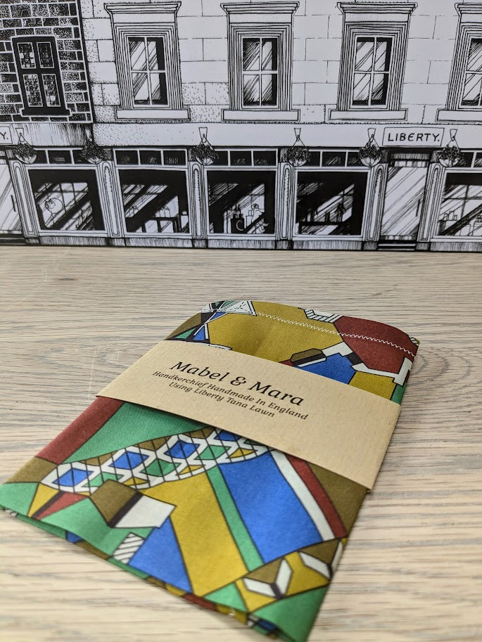 Liberty Tana Lawn Handkerchief Master Plan Green