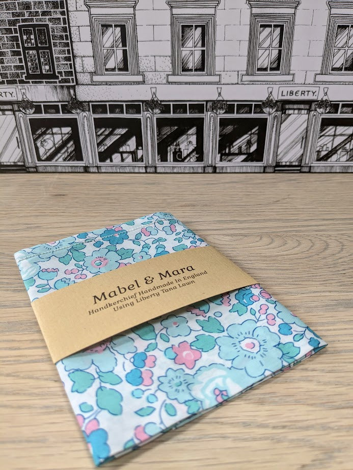 Liberty Tana Lawn Handkerchief Large and Standard Sizes Betsy Mint