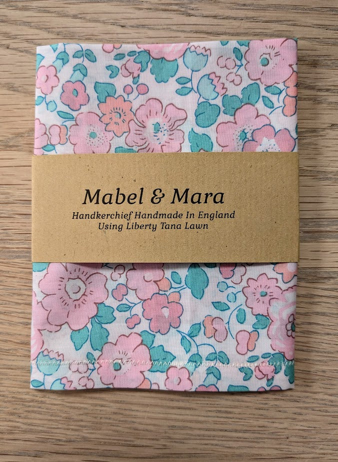 Liberty Tana Lawn Handkerchief Betsy Rose Mint