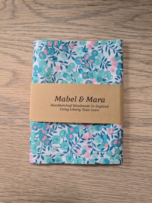 Liberty Tana Lawn Handkerchief Large and Standard Sizes Wiltshire Peppermint