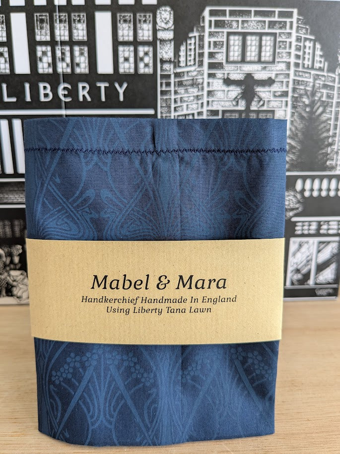 Liberty Tana Lawn Handkerchief  Ianthe Pigment Navy