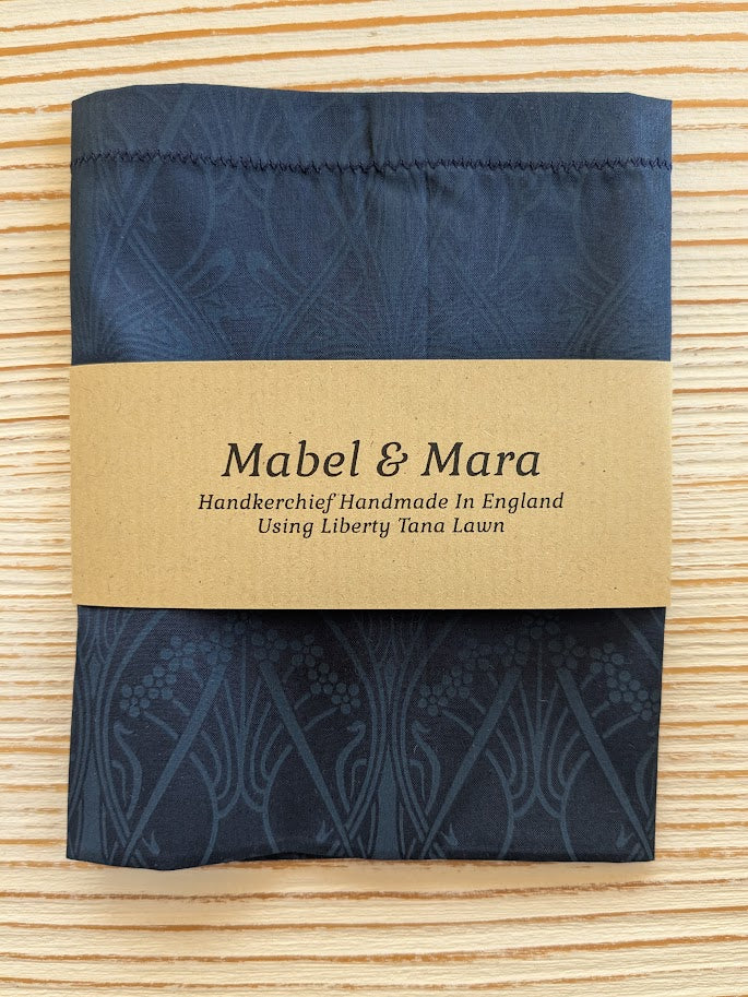 Liberty Tana Lawn Handkerchief  Ianthe Pigment Navy