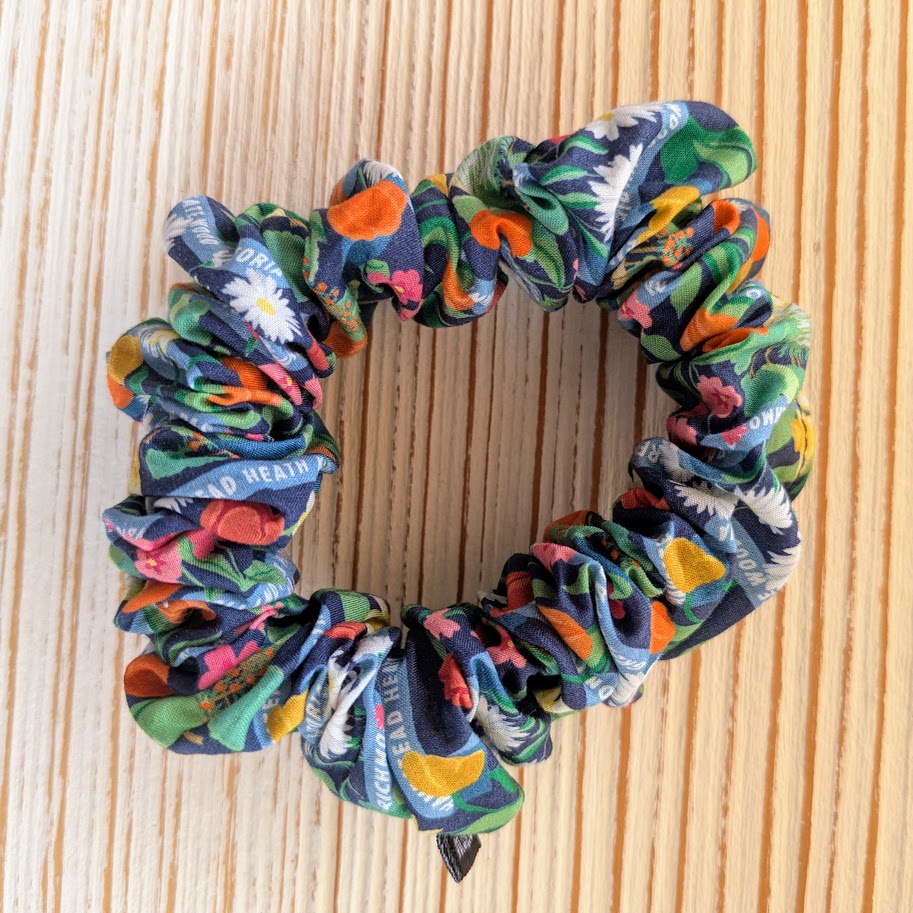 Wide Elastic Hair Scrunchies in a range of Liberty Tana Lawn Fabrics