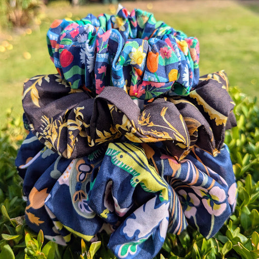 Wide Elastic Hair Scrunchies in a range of Liberty Tana Lawn Fabrics