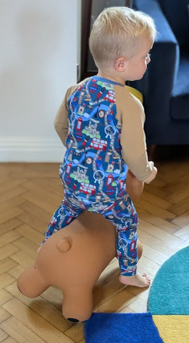 Children's Pyjamas-PJs-top and leggings set 0-6yr Kid's-Children's Gift-matching sibling pyjamas-Fun London  print-Unisex-Baby/To