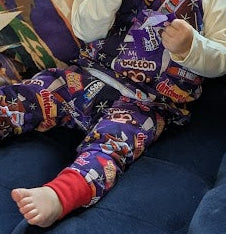 Children's Pyjamas-PJs-top and leggings set 0-6yr Kid's-Children's Gift-matching sibling pyjamas-Christmas Chocs Print-Unisex-Baby/Toddler