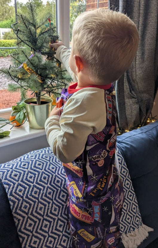 Children's Pyjamas-PJs-top and leggings set 0-6yr Kid's-Children's Gift-matching sibling pyjamas-Christmas Chocs Print-Unisex-Baby/Toddler