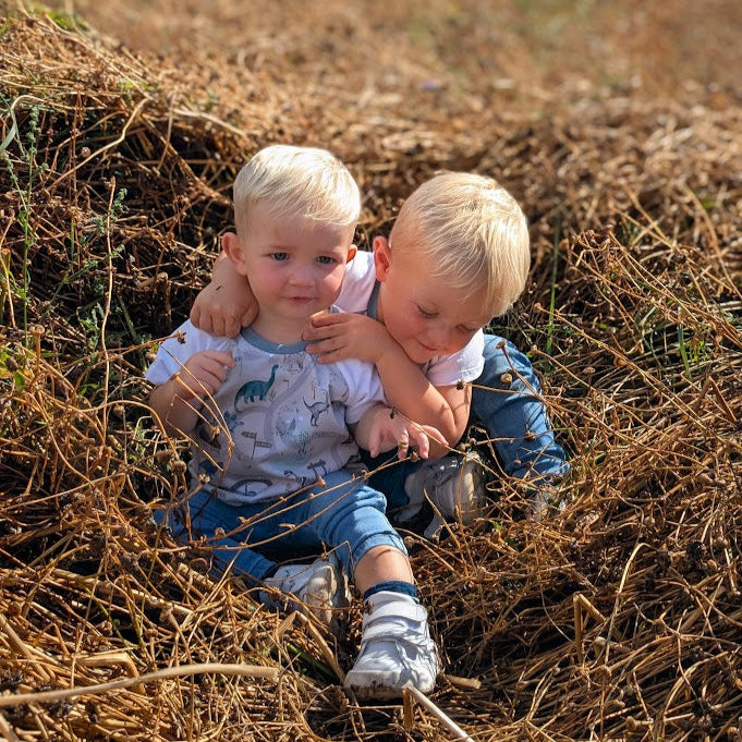 Children's T Shirt Dinasour Print  0-6yr Kid's-Children's Gift-matching sibling T Shirts Dinosaur themed Neutral colour print-Baby/Toddler