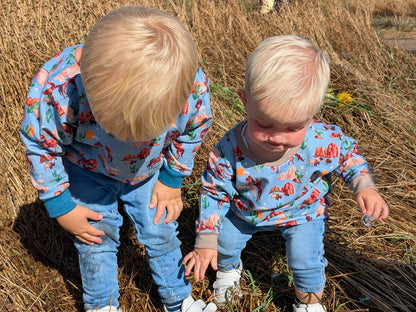 Children's Sweatshirt  soft cotton French Terry fabric In Cowboys print -0-6 years-Kid's-Gift