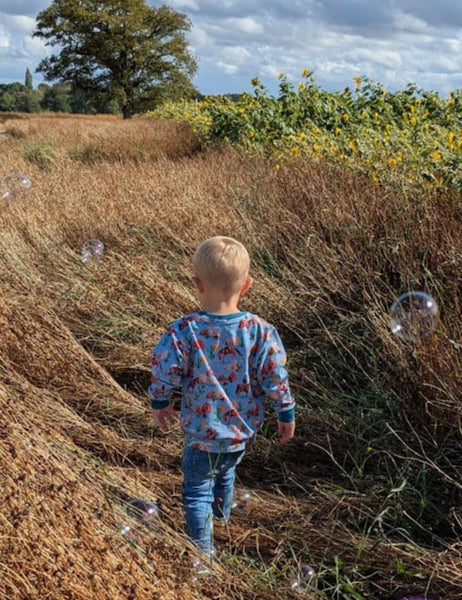 Children's Sweatshirt  soft cotton French Terry fabric In Cowboys print -0-6 years-Kid's-Gift