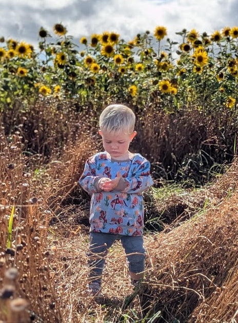 Children's Sweatshirt  soft cotton French Terry fabric In Cowboys print -0-6 years-Kid's-Gift