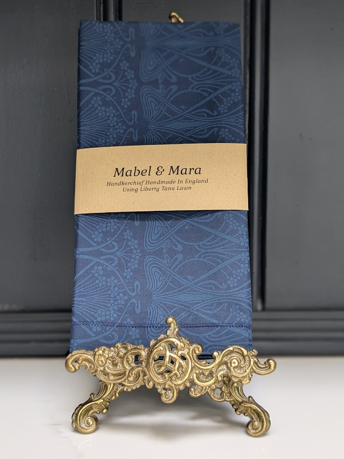 Liberty Tana Lawn Handkerchief  Ianthe Pigment Navy