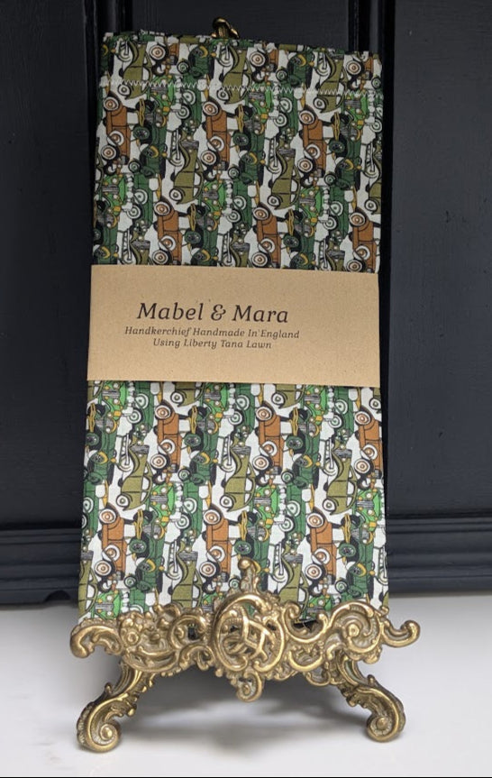 Liberty Tana Lawn Handkerchief Size Roaring Wheels