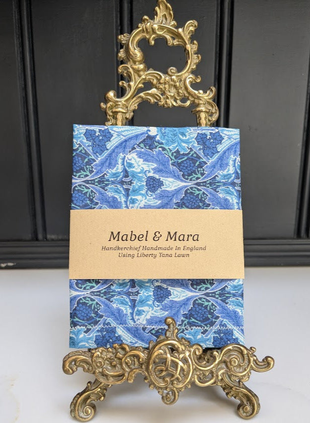 Liberty Tana Lawn Handkerchief Vintage Barnham Blue