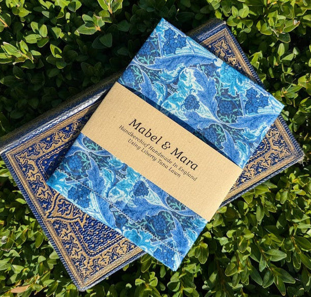 Liberty Tana Lawn Handkerchief Vintage Barnham Blue