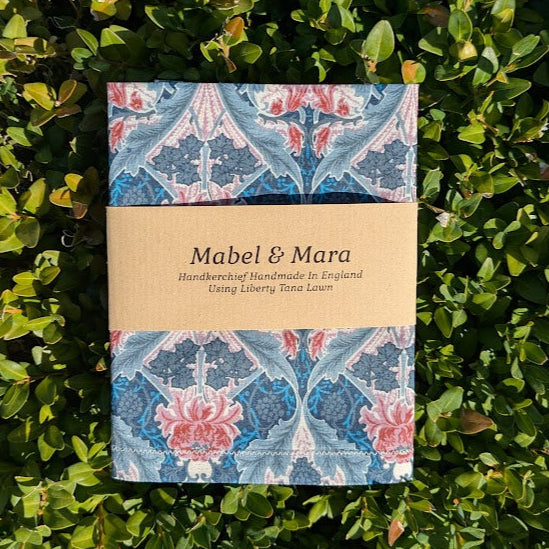 Liberty Tana Lawn Handkerchief Vintage Barnham Grey