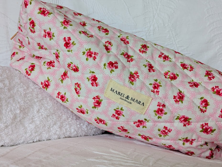 Boxy Quilted Zippered Pouch Rosemary