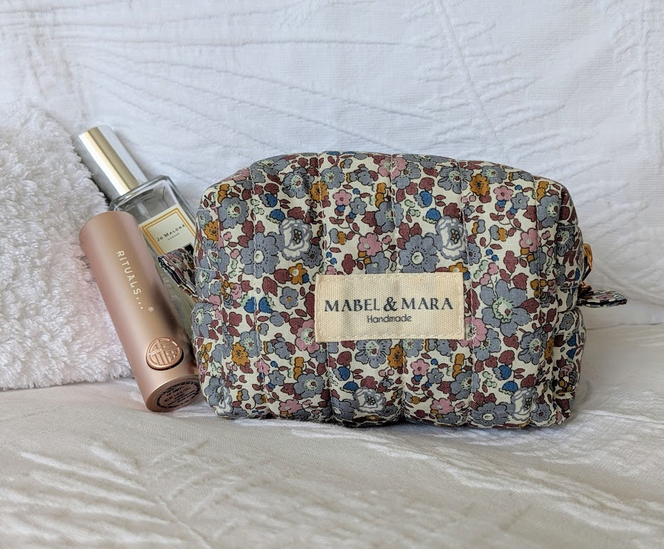 Boxy Quilted Zippered Pouch Maude