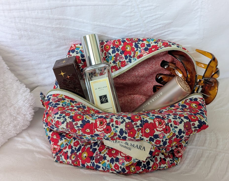 Boxy Quilted Zippered Pouch Molly