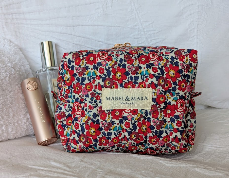 Boxy Quilted Zippered Pouch Molly