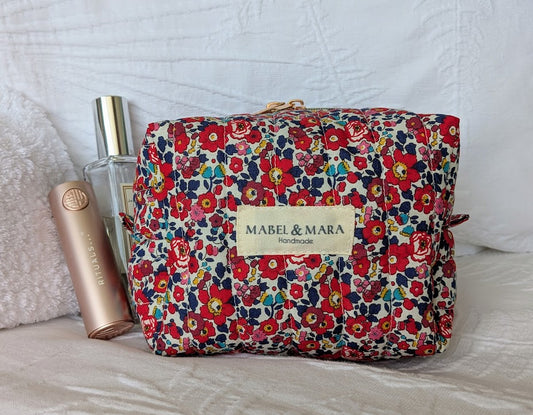 Boxy Quilted Zippered Pouch Molly